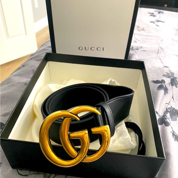 Large Double G Gucci women’s belt-size 80 - Picture 1 of 2